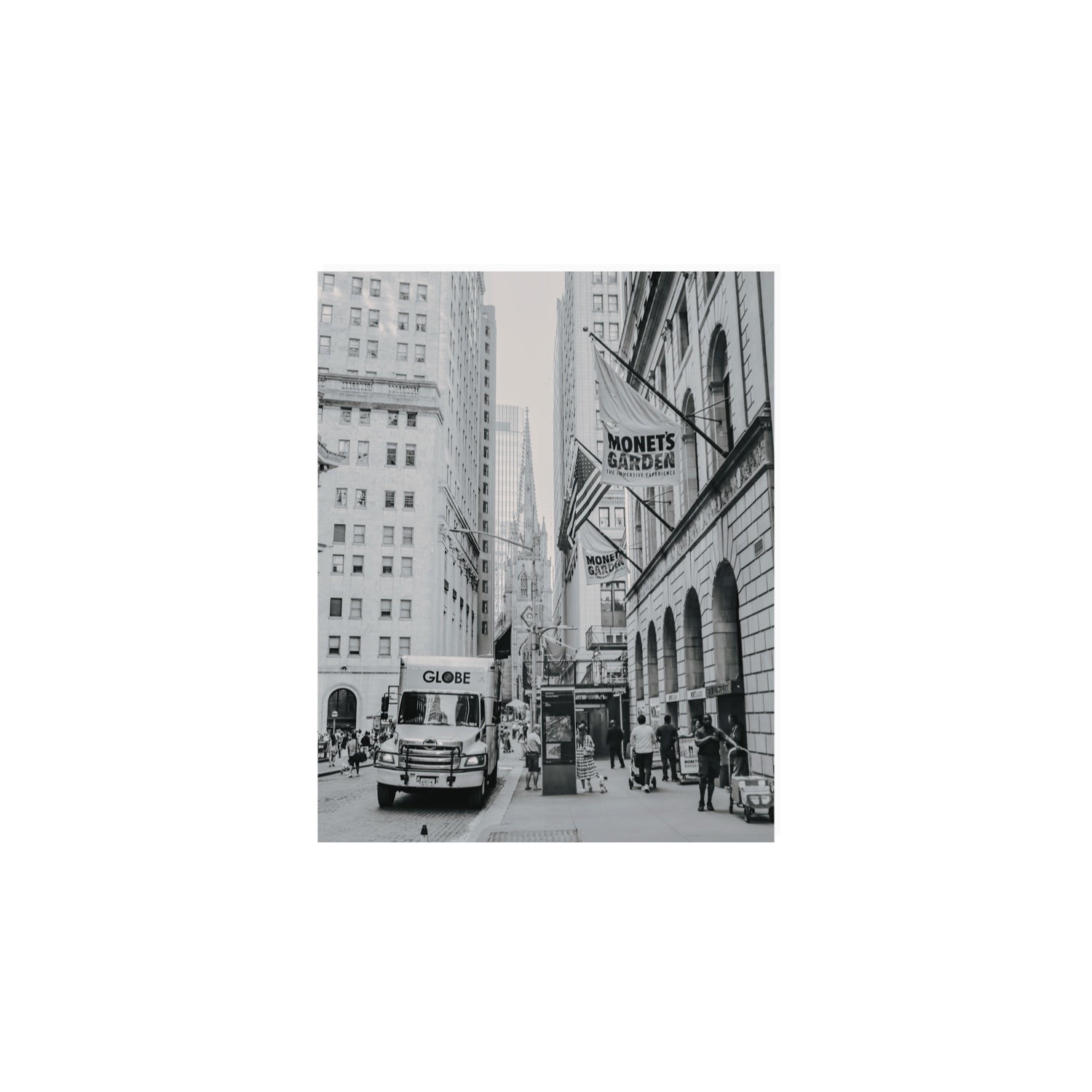 Metropolitan Monotone New York NYC Black & White wall art 8 x 10 in unframed fine art canvas