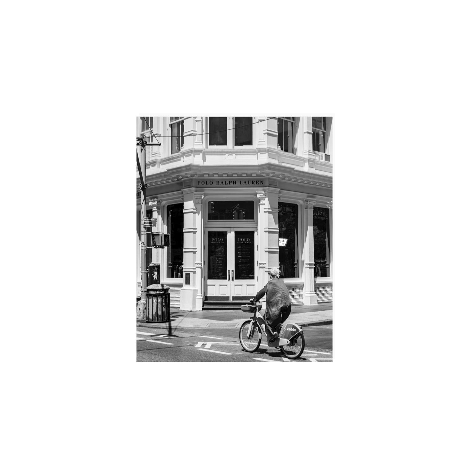 Downtown Rider New York NYC Black & White wall art 8 x 10 in unframed fine art canvas