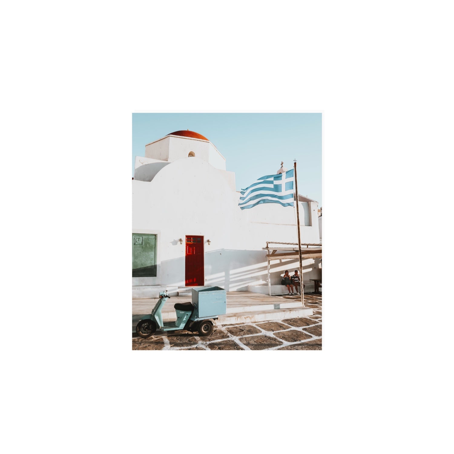 Mykonos Postcard fine art print, Mykonos, Greece, 8 x 10 in, Unframed, Fine Art Canvas