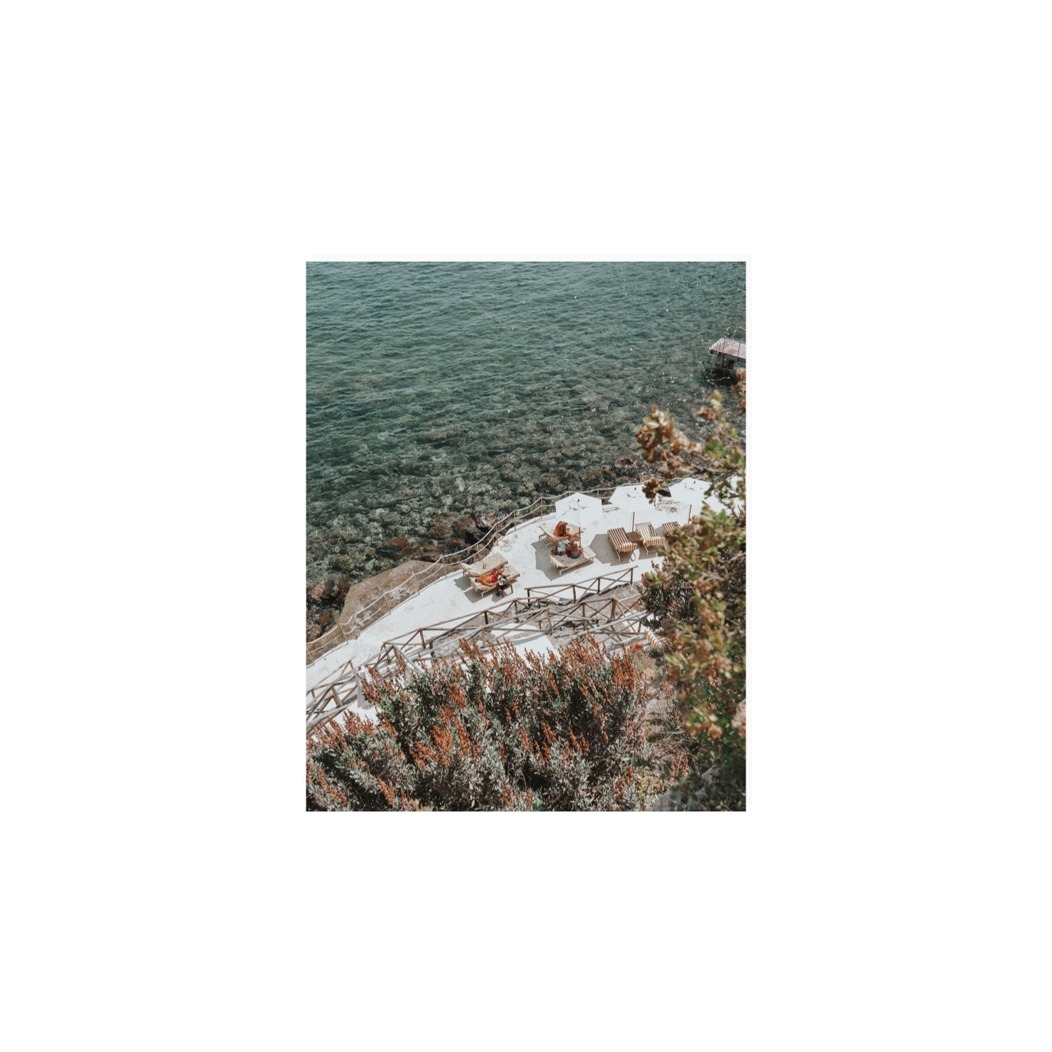 Hidden Gem Tuscany coastal wall art 8 x 10 in unframed fine art canvas