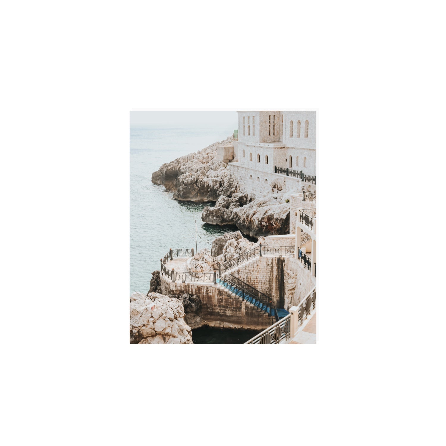 Wellness Centre Puglia coastal wall art 8 x 10 in unframed fine art canvas