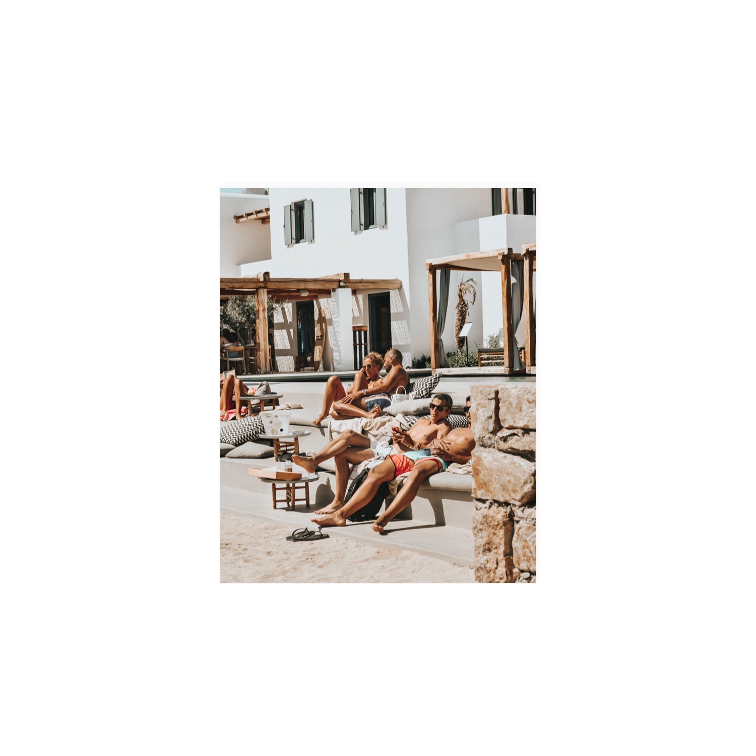 Style That Sizzles Mykonos Greek island wall art 8 x 10 in unframed fine art canvas