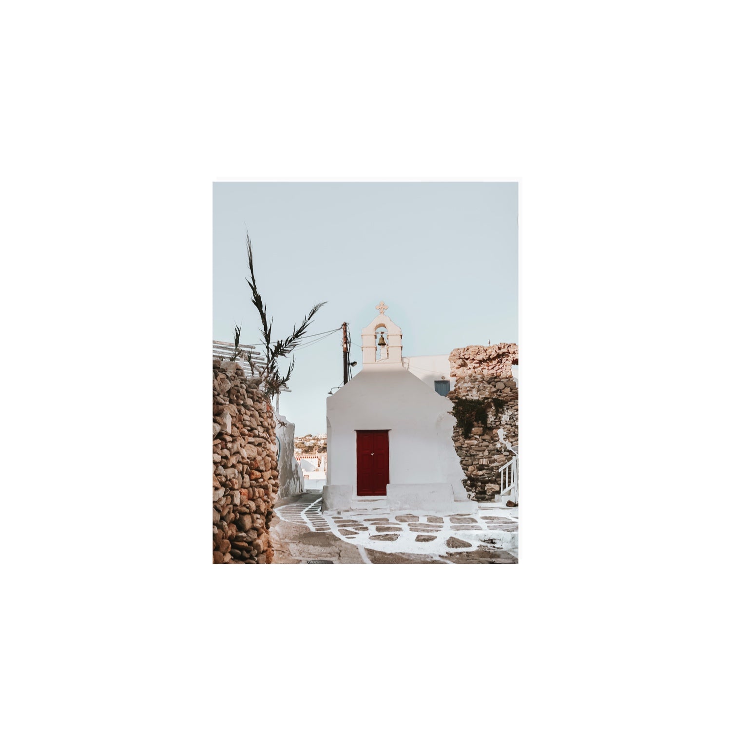 Little Chapel Mykonos Greek island wall art 8 x 10 in unframed fine art canvas