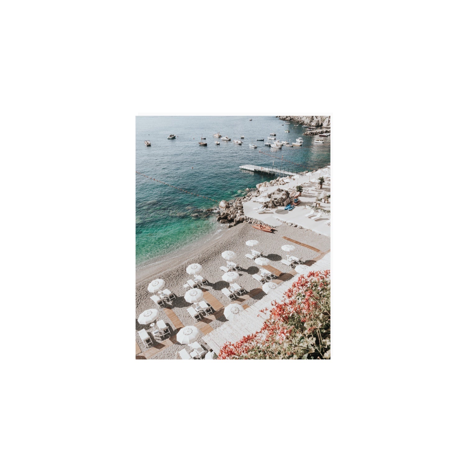 Tranquil Oasis Amalfi coastal wall art 8 x 10 in unframed fine art canvas