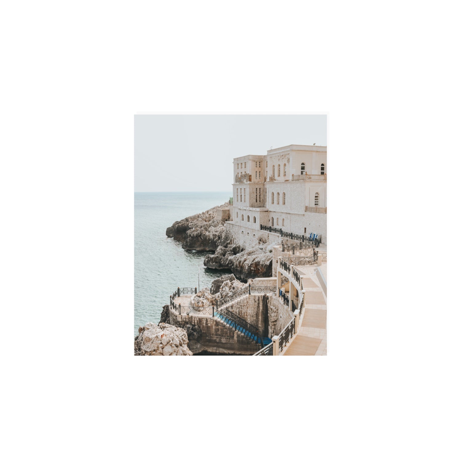 Santa Cesarea Puglia Italian coastal wall art 8 x 10 in unframed fine art canvas