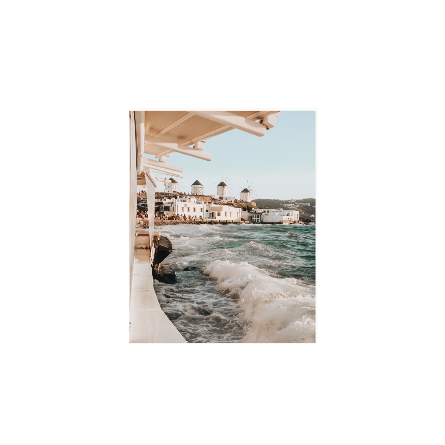 Windmills Mykonos Greek island wall art 8 x 10 in unframed fine art canvas
