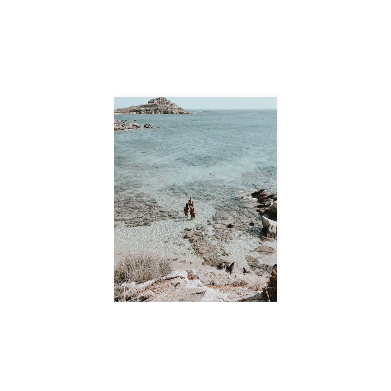 Island Life Mykonos coastal Greek island wall art 8 x 10 in unframed fine art canvas