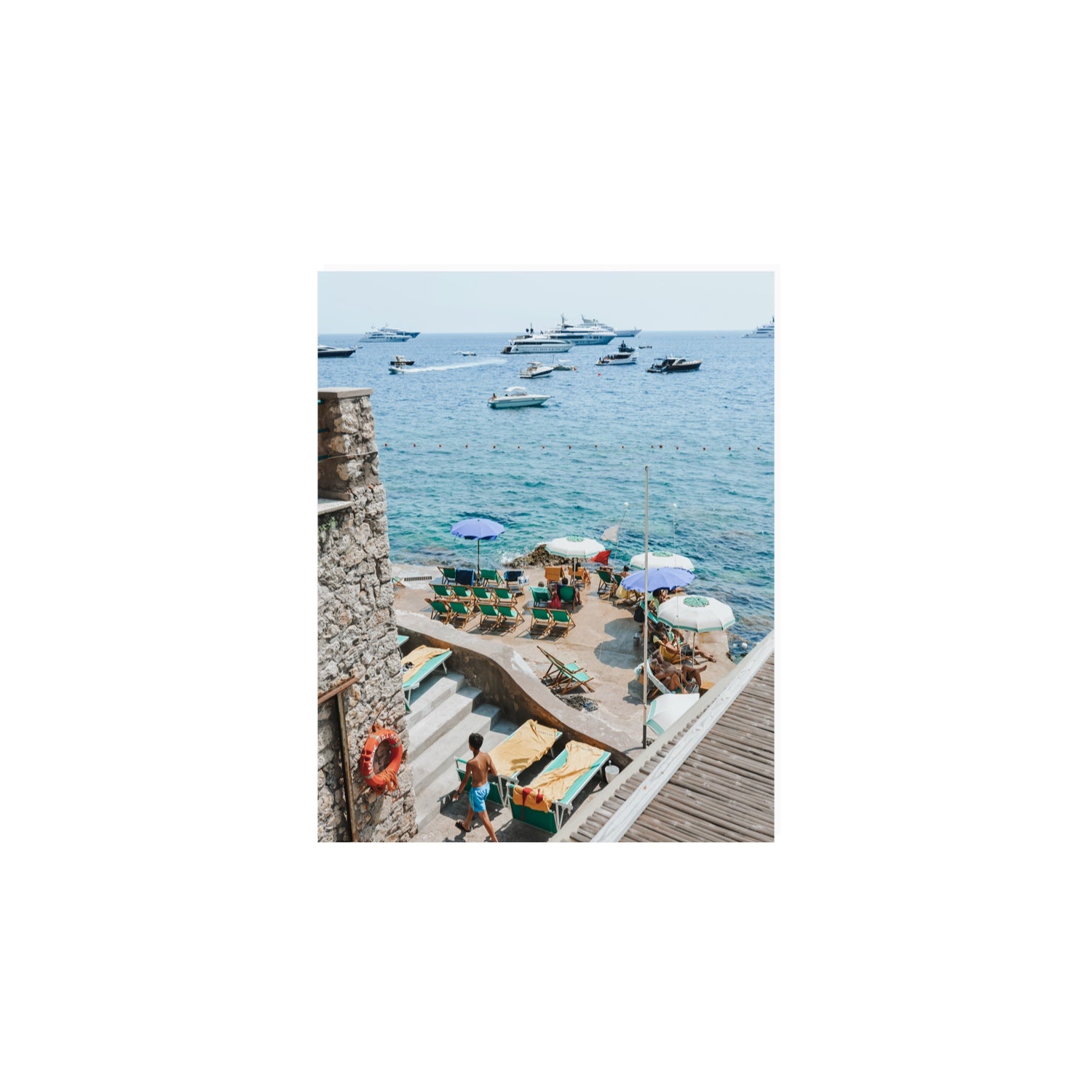 Canzone di Capri Capri Italian beach wall art 8 x 10 in unframed fine art canvas