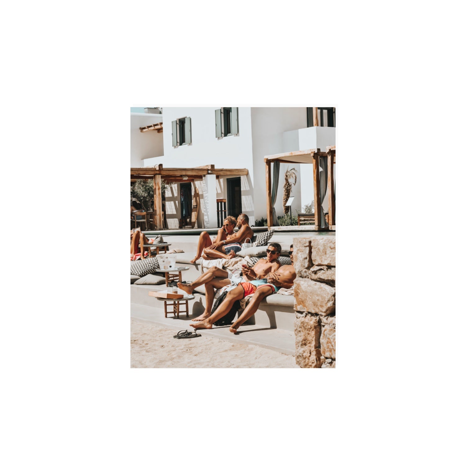 Style That Sizzles Mykonos Greek island wall art 11 x 14 in unframed fine art canvas
