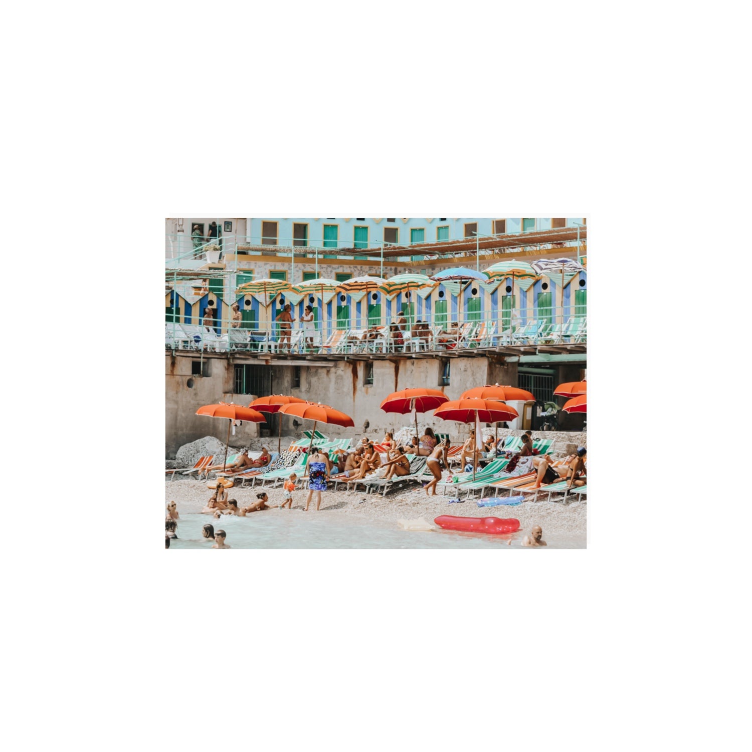 Umbrella Fiesta fine art print, Capri, Italy, 11 x 14 in, Unframed, Fine Art Canvas