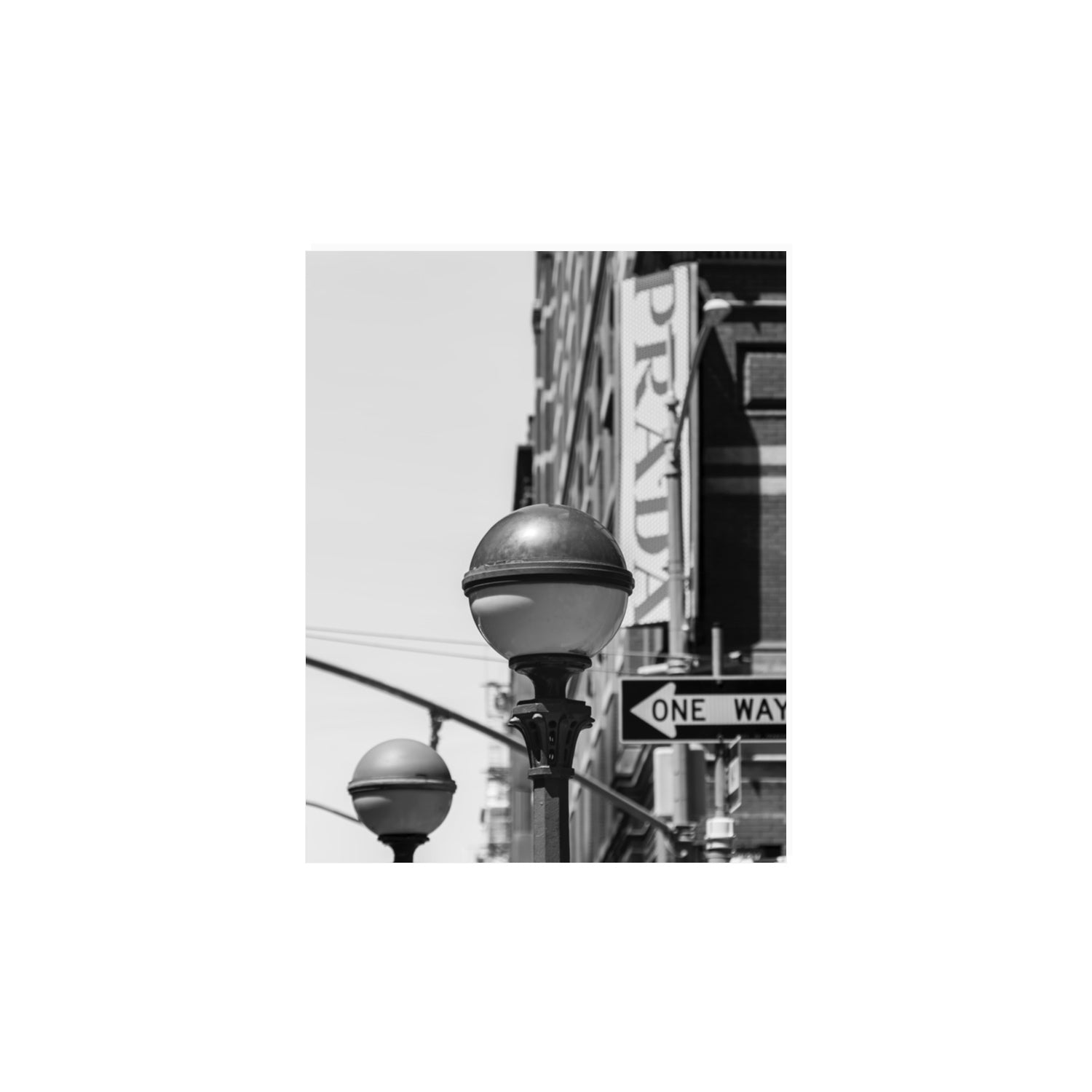 Subway Style New York NYC Black & White wall art 11 x 14 in unframed fine art canvas