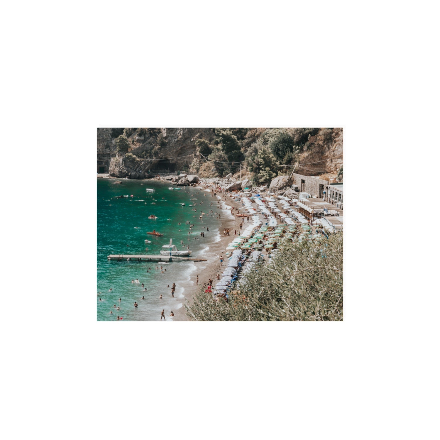 Fornillo Beach fine art print, Positano, Italy, 11 x 14 in, Unframed, Fine Art Canvas