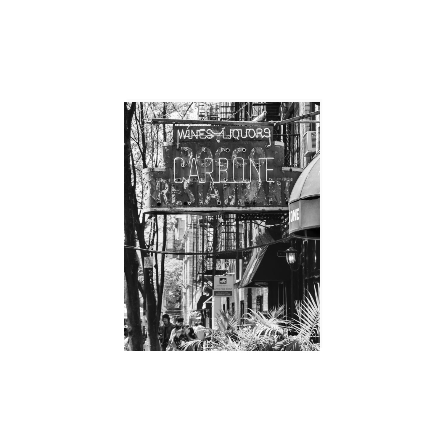 Paparazzi To Pasta New York NYC Black & White wall art 11 x 14 in unframed fine art canvas