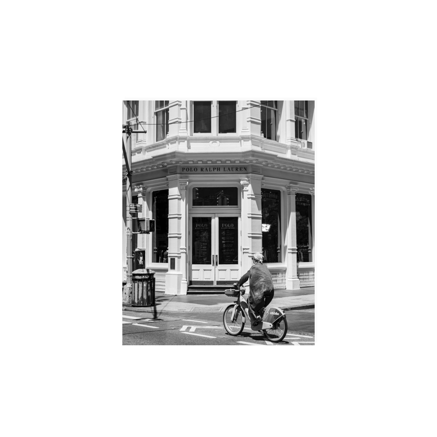 Downtown Rider New York NYC Black & White wall art 11 x 14 in unframed fine art canvas