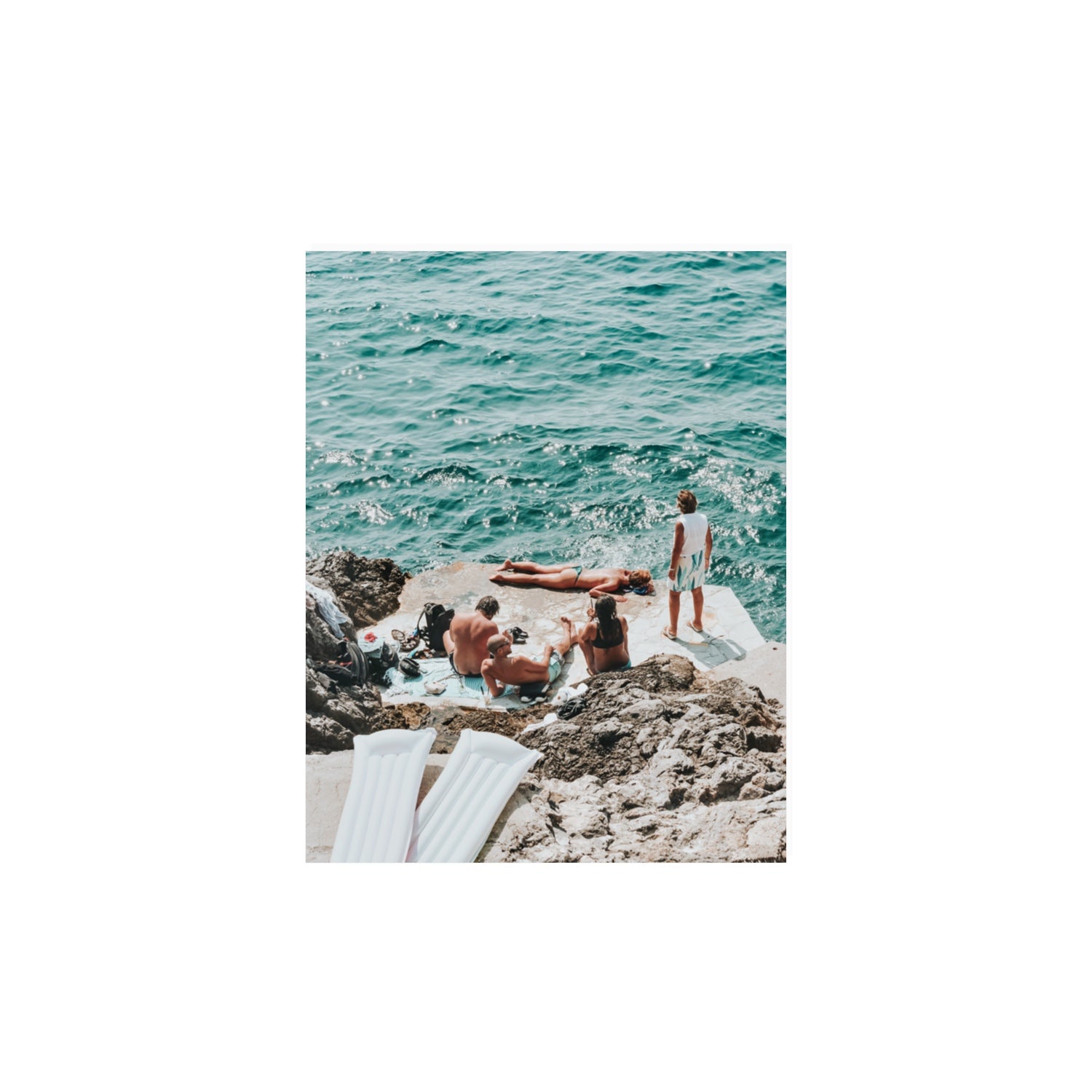 Gli Amici Praiano Amalfi Coast coastal wall art 11 x 14 in unframed fine art canvas