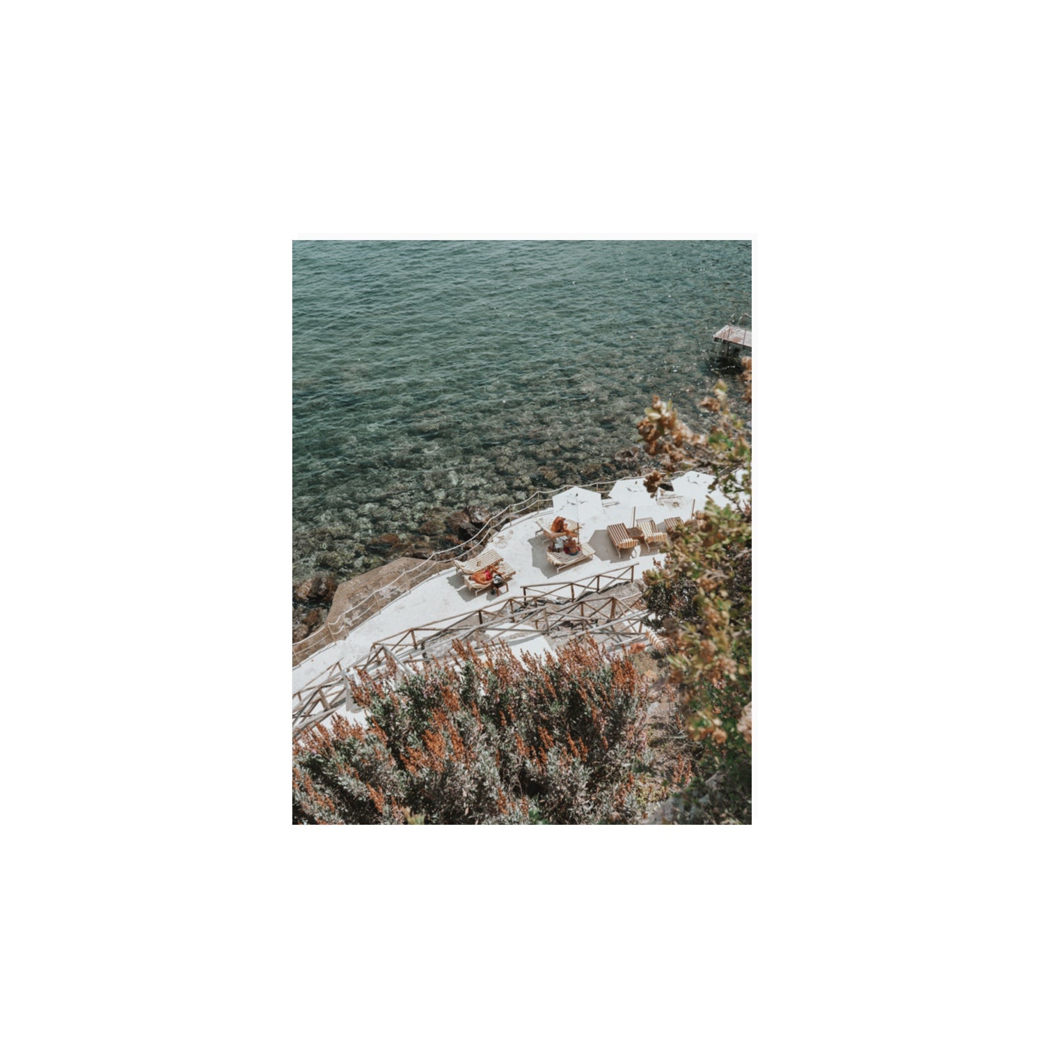 Hidden Gem Tuscany coastal wall art 11 x 14 in unframed fine art canvas