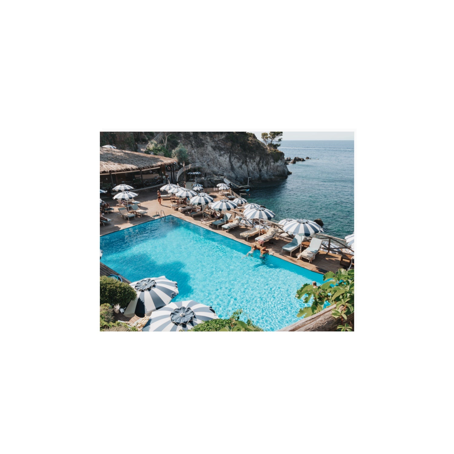 Oceanview Ischia Italian coastal wall art 11 x 14 in unframed fine art canvas