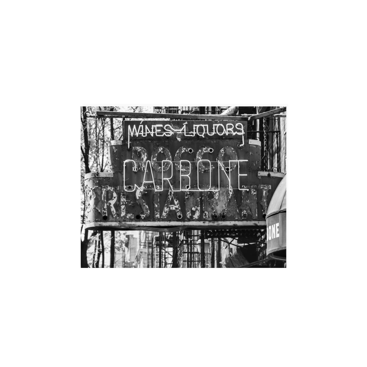 Thompson Street New York NYC Black & White wall art 11 x 14 in unframed fine art canvas