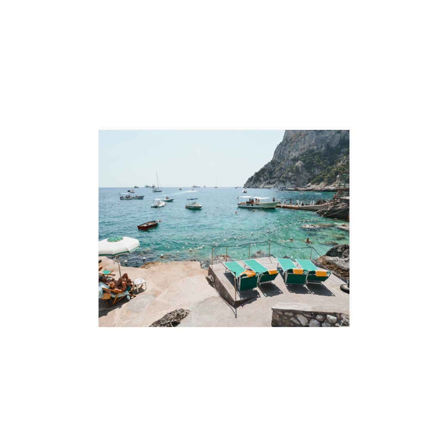 Save Me A Seat Capri Mediterranean wall art 11 x 14 in unframed fine art canvas