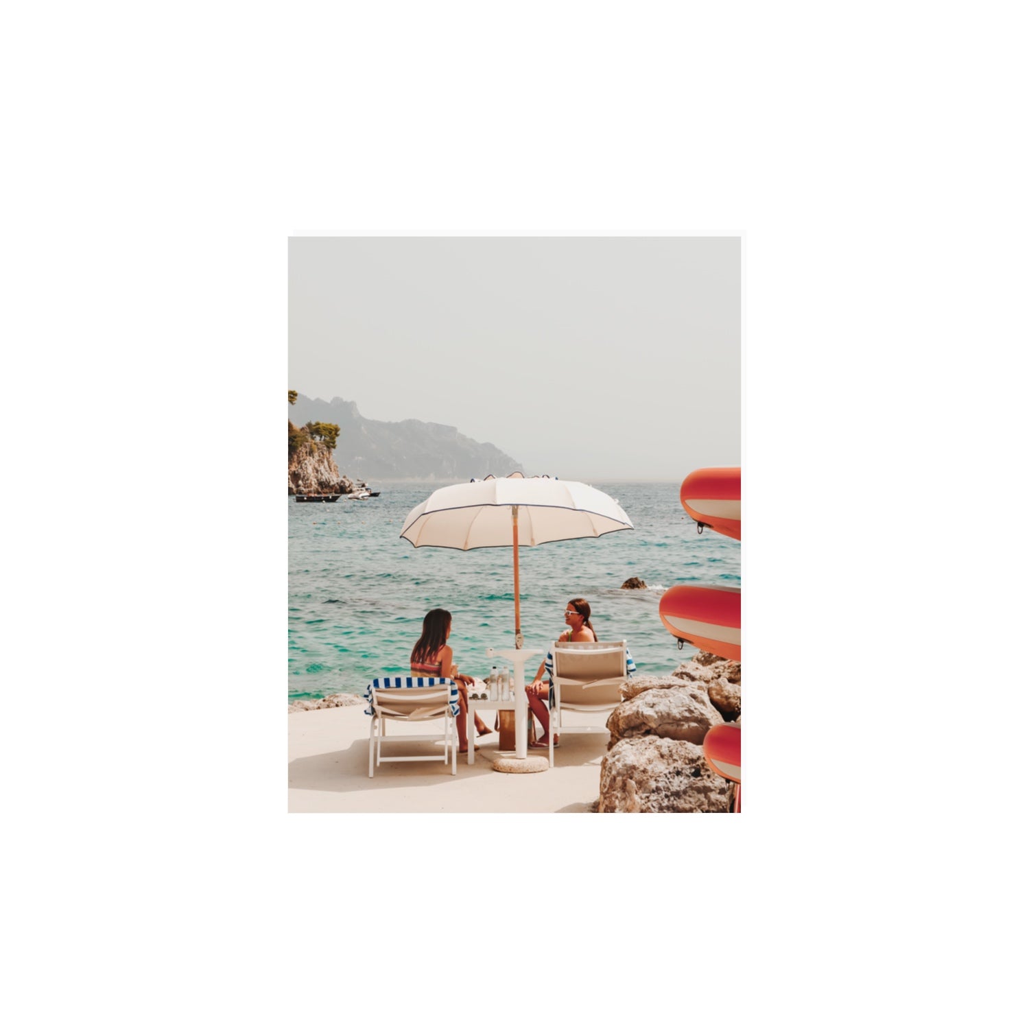 Salty Banter Amalfi Mediterranean wall art 11 x 14 in unframed fine art canvas
