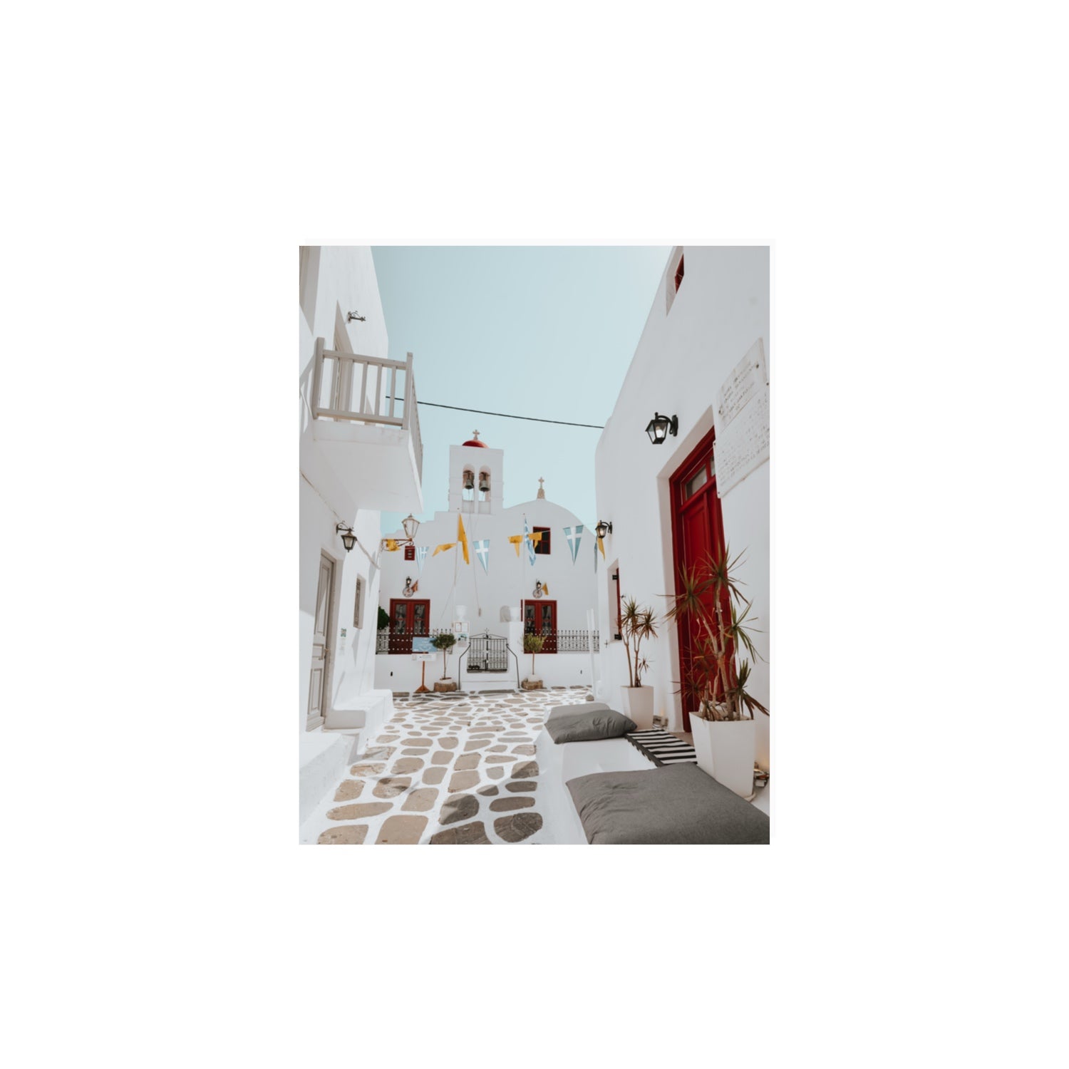 Cycladic Charm fine art print, Mykonos, Greece, 11 x 14 in, Unframed, Fine Art Canvas
