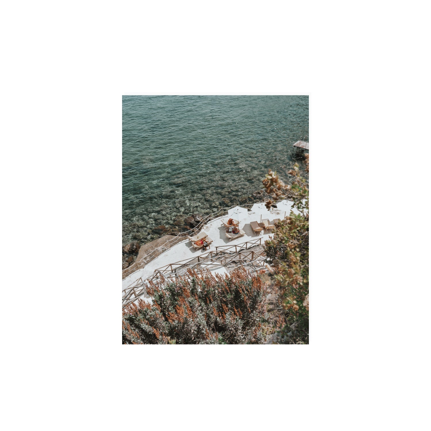 Hidden Gem Tuscany coastal wall art 12 x 16 in unframed fine art canvas