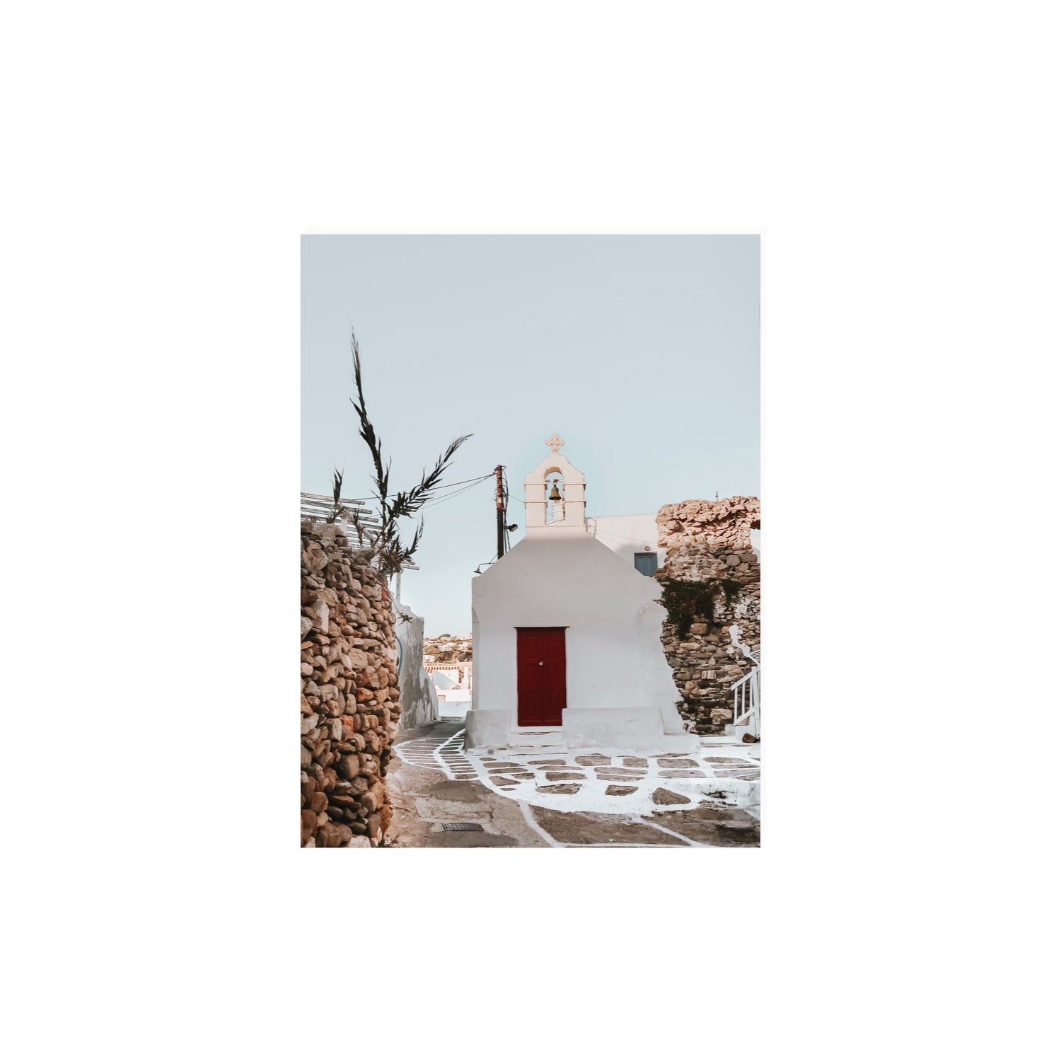 Little Chapel Mykonos Greek island wall art 12 x 16 in unframed fine art canvas
