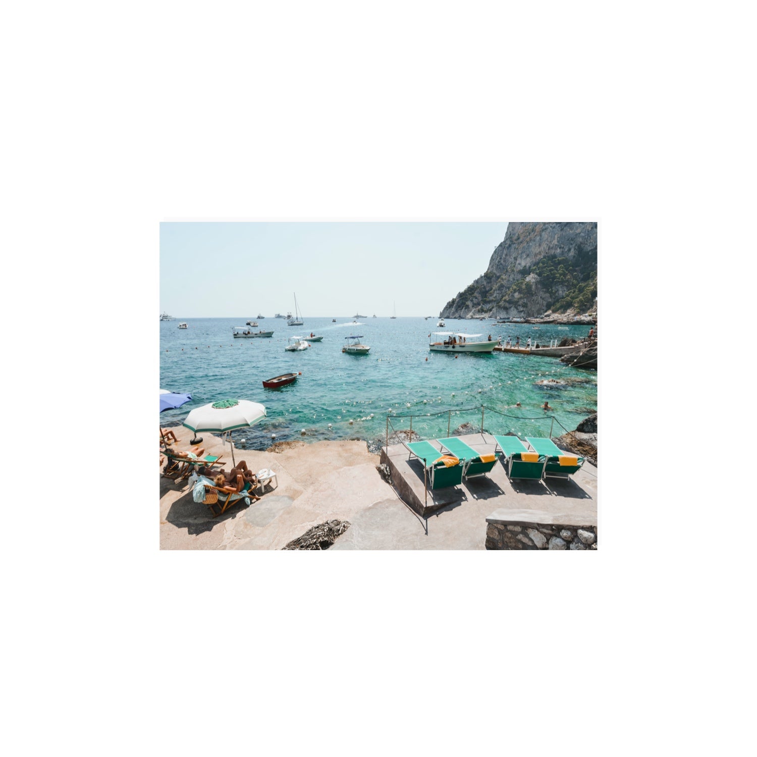 Save Me A Seat Capri Mediterranean wall art 12 x 16 in unframed fine art canvas