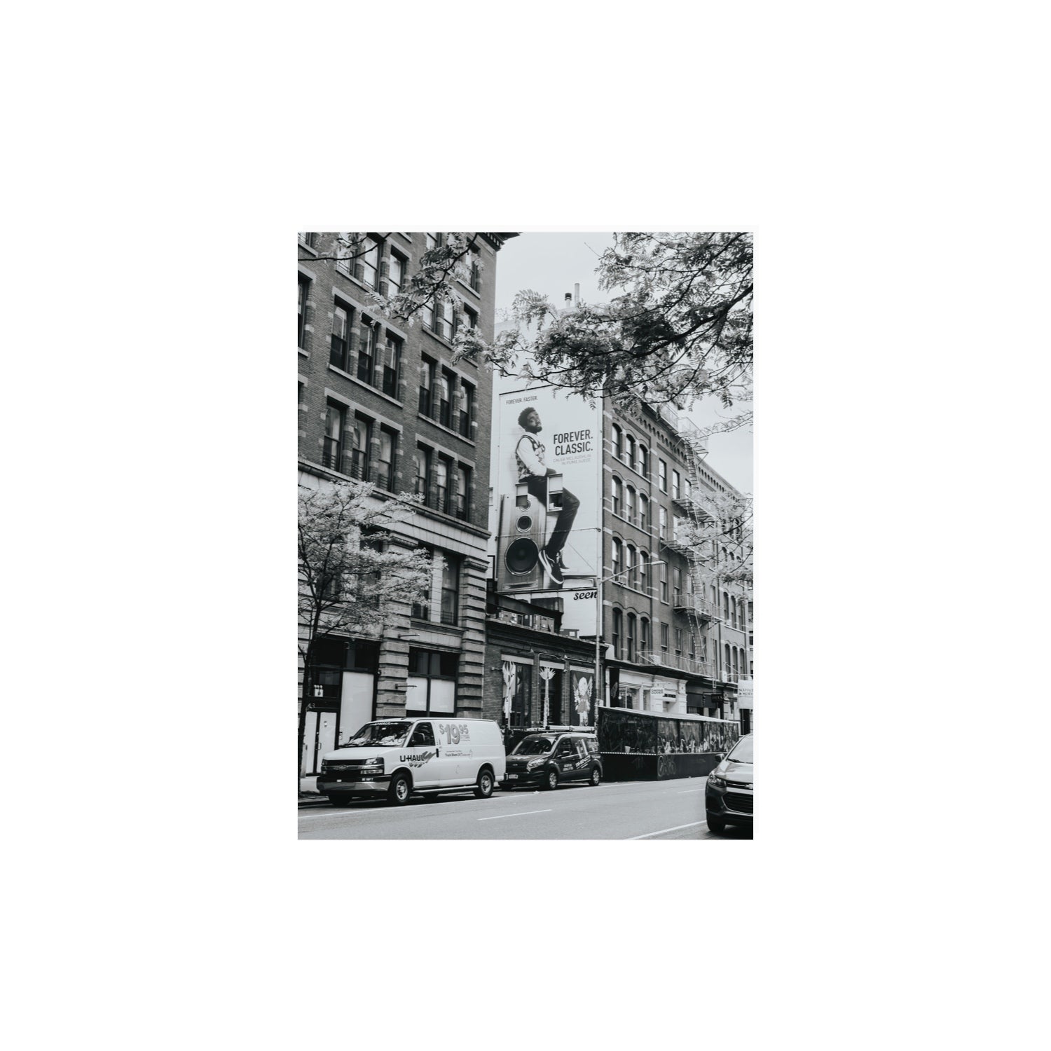 Forever Classic New York NYC Black & White wall art 12 x 16 in unframed fine art canvas