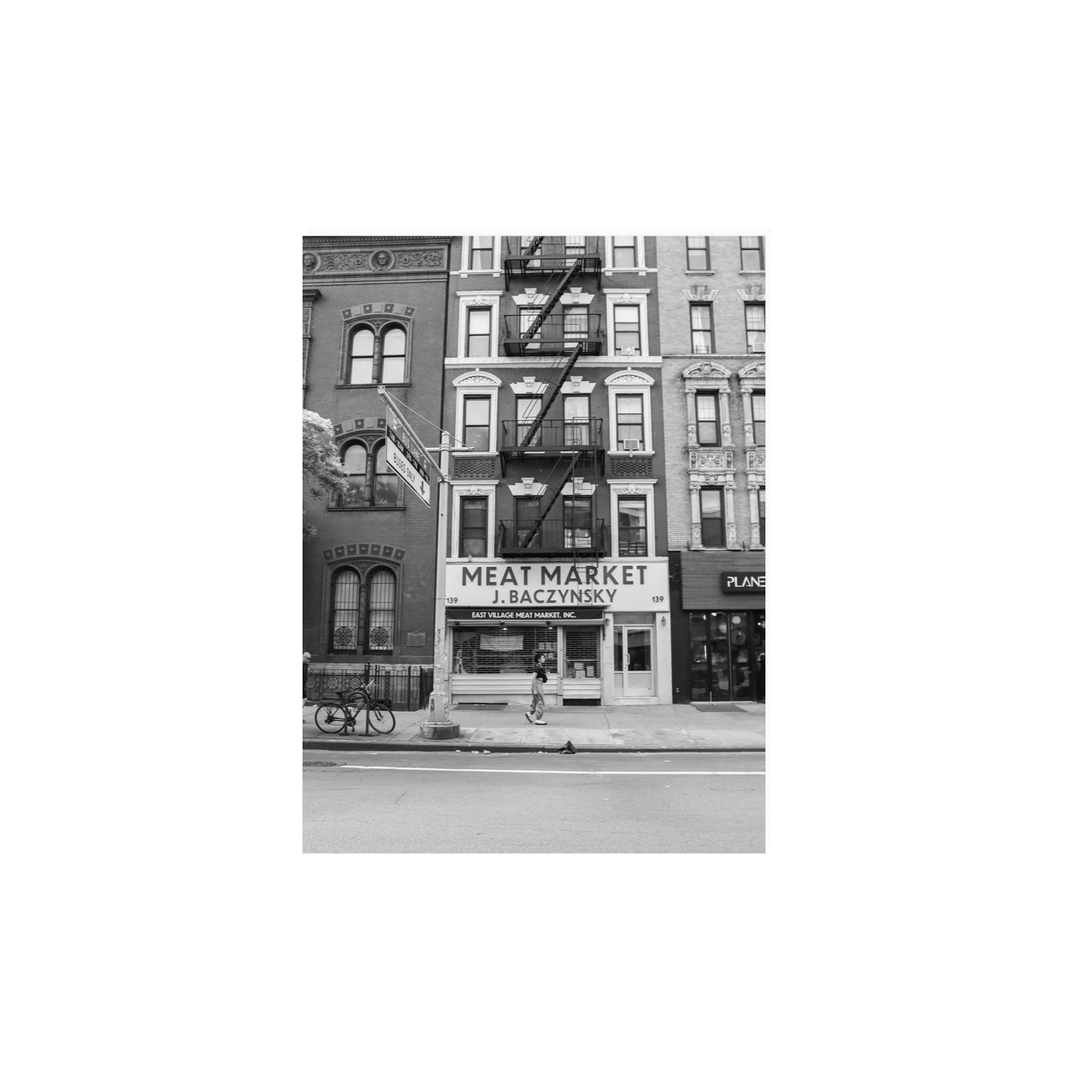 Vertical Village New York NYC Black & White wall art 12 x 16 in unframed fine art canvas