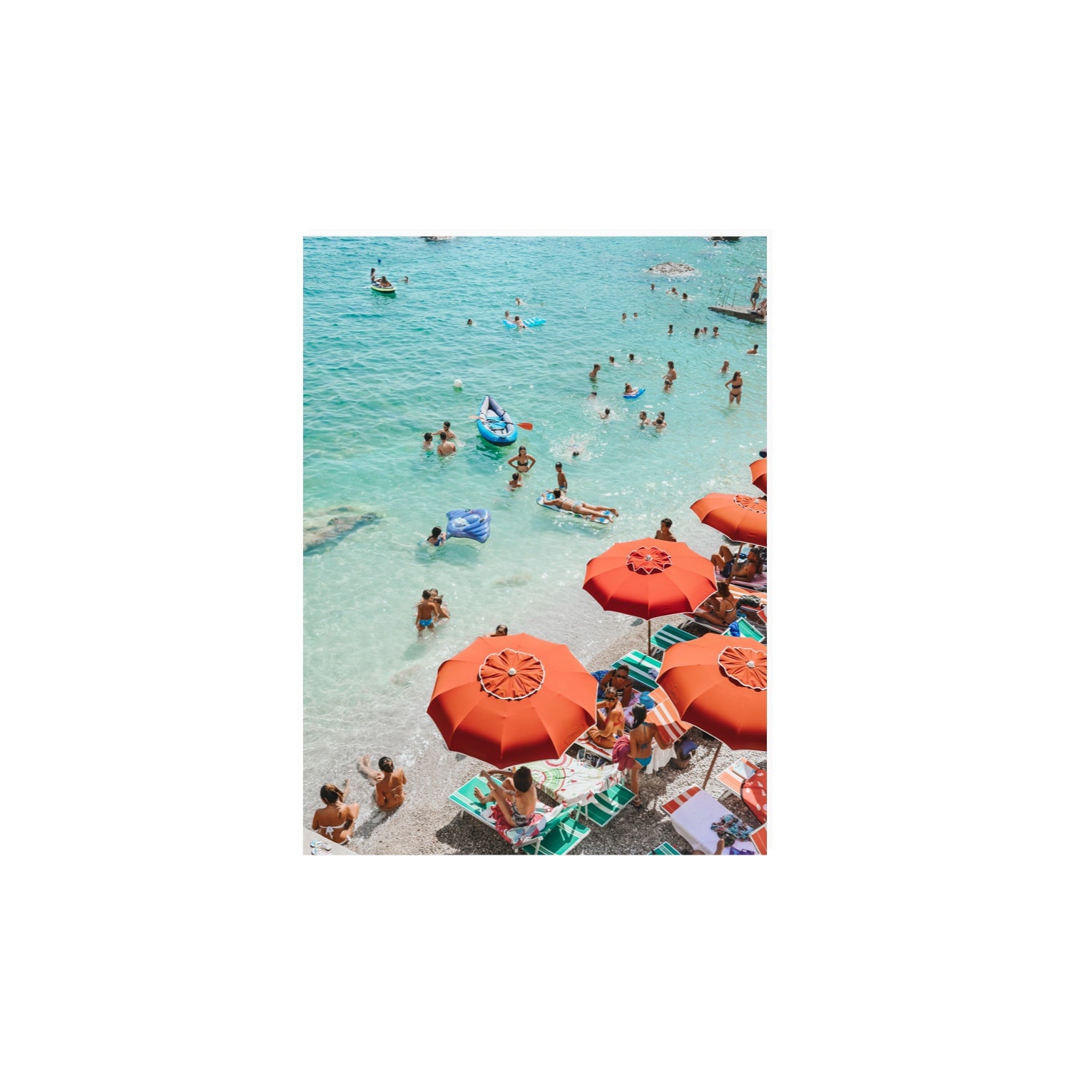 Easy Street Capri Italian beach wall art 12 x 16 in unframed fine art canvas
