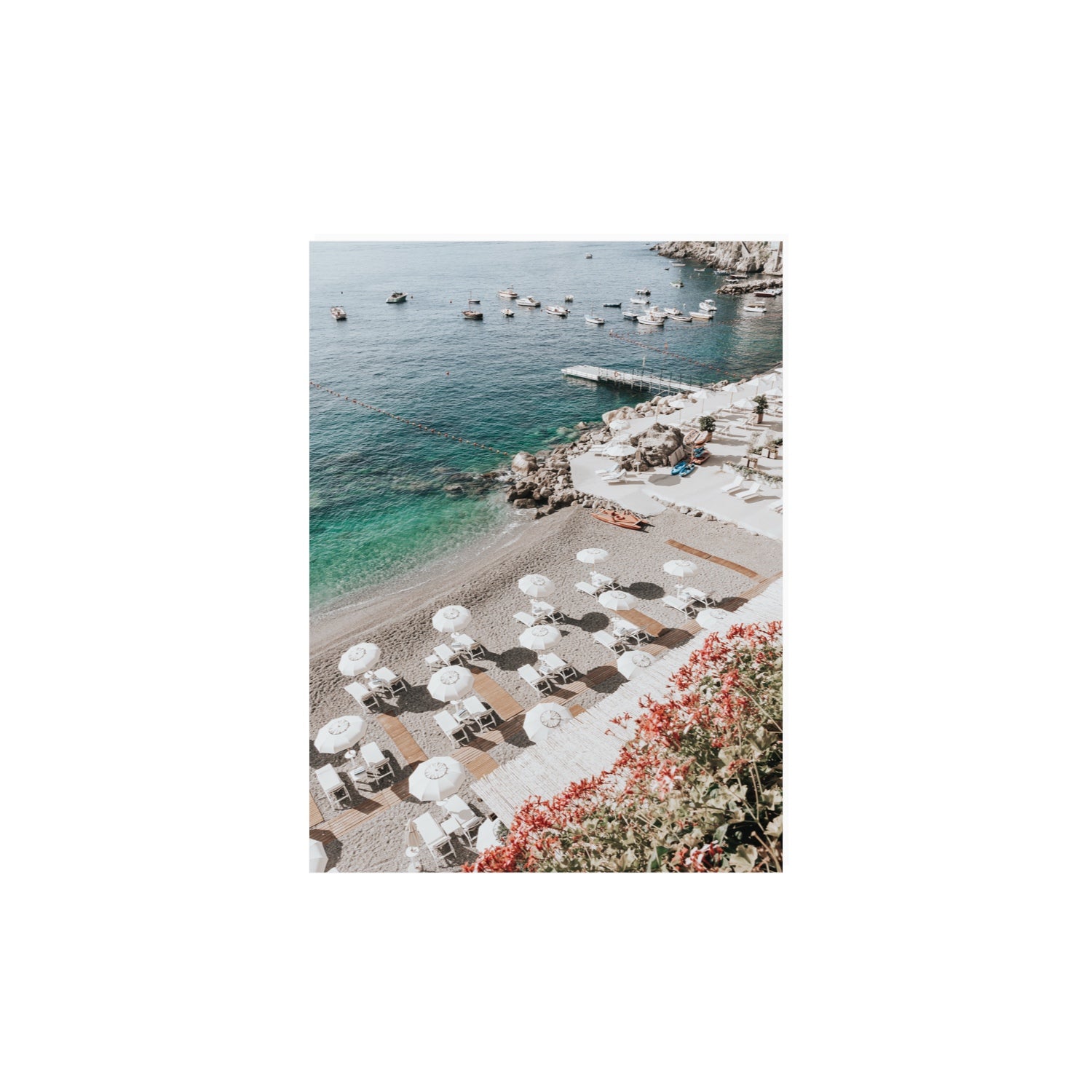 Tranquil Oasis Amalfi coastal wall art 12 x 16 in unframed fine art canvas