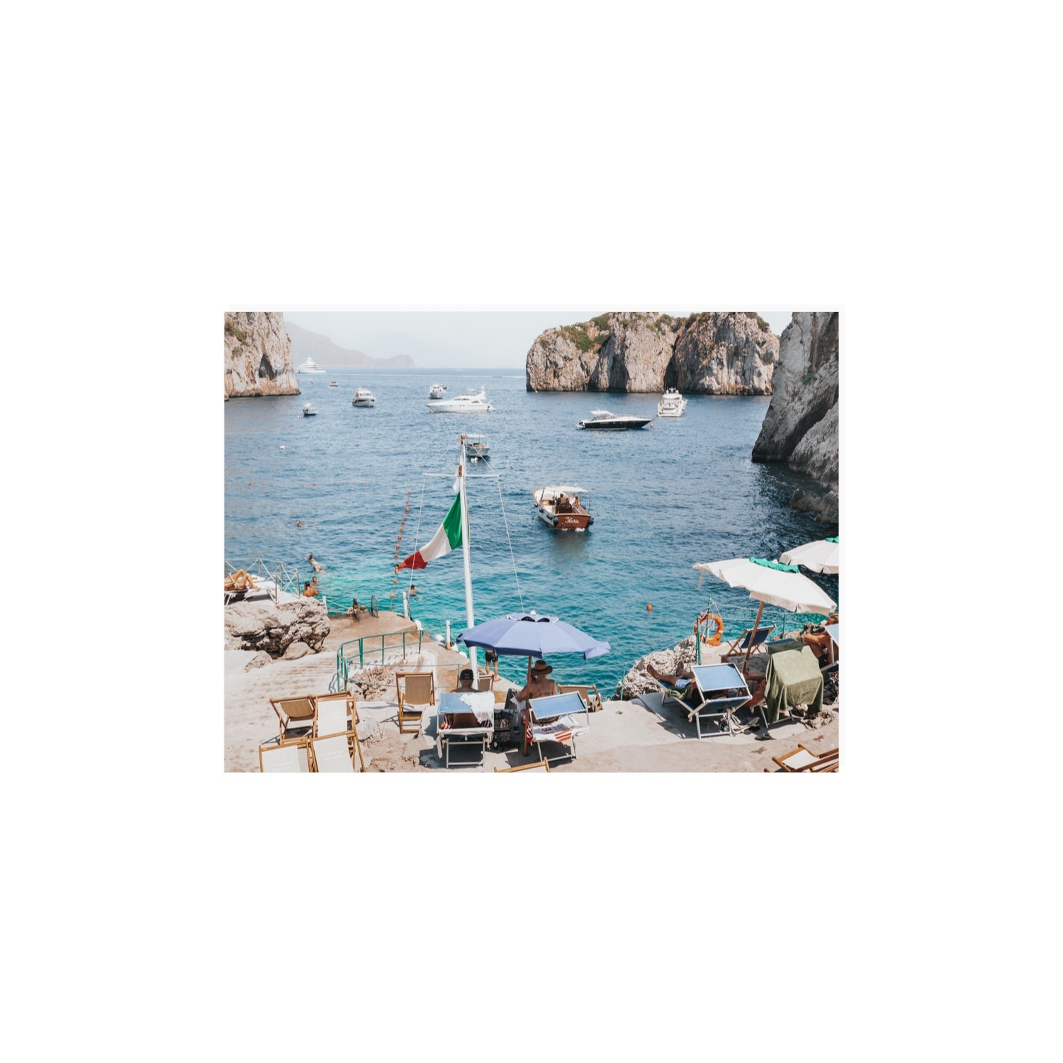 Smooth Sailing fine art print, Capri, Italy, 12 x 16 in, Unframed, Fine Art Canvas