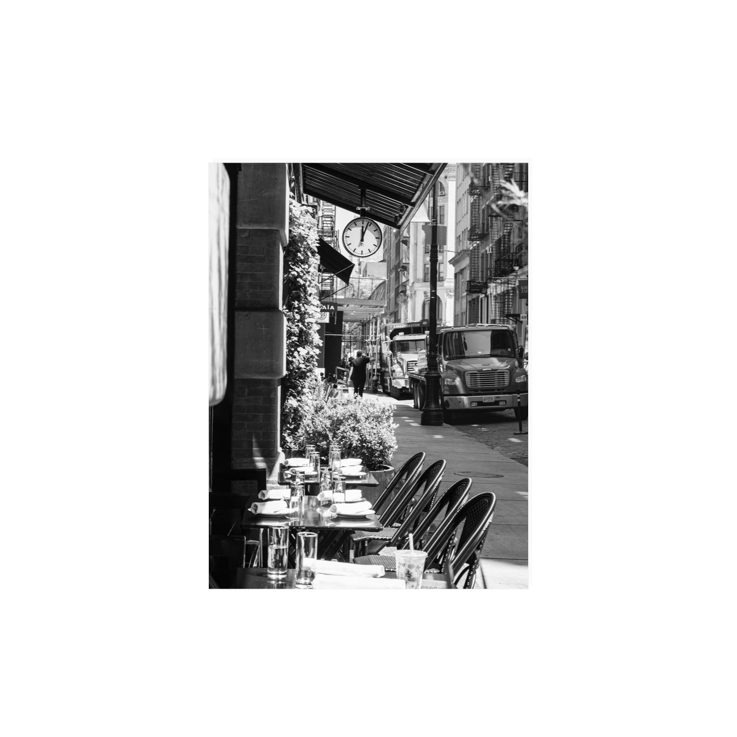 Mercer Street New York NYC Black & White wall art 12 x 16 in unframed fine art canvas