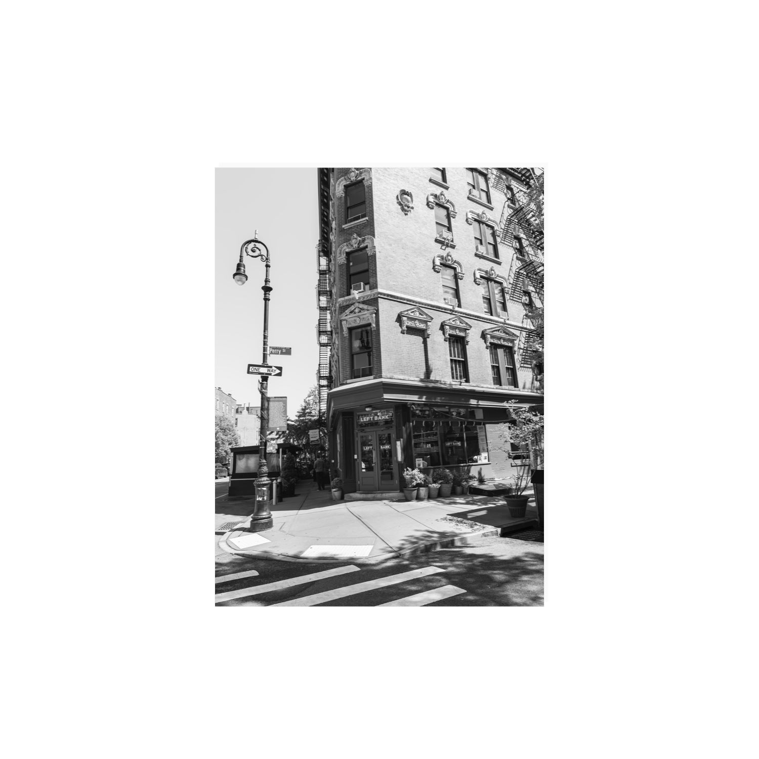 Parisian On Perry New York NYC Black & White wall art 12 x 16 in unframed fine art canvas