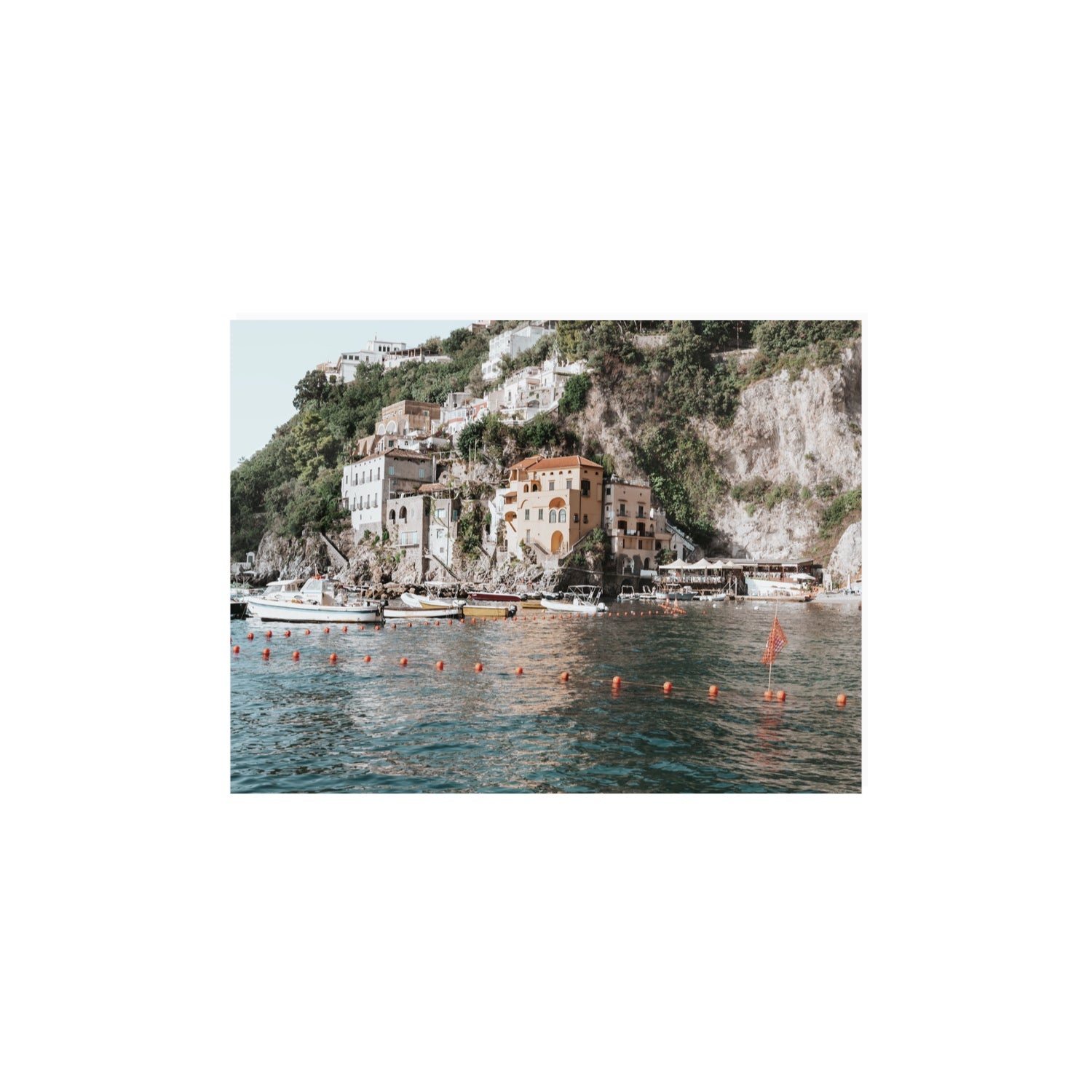 Amalfi Villas fine art print, Amalfi, Italy, coastal scenes artwork, 12 x 16 in, Unframed, Fine Art Canvas