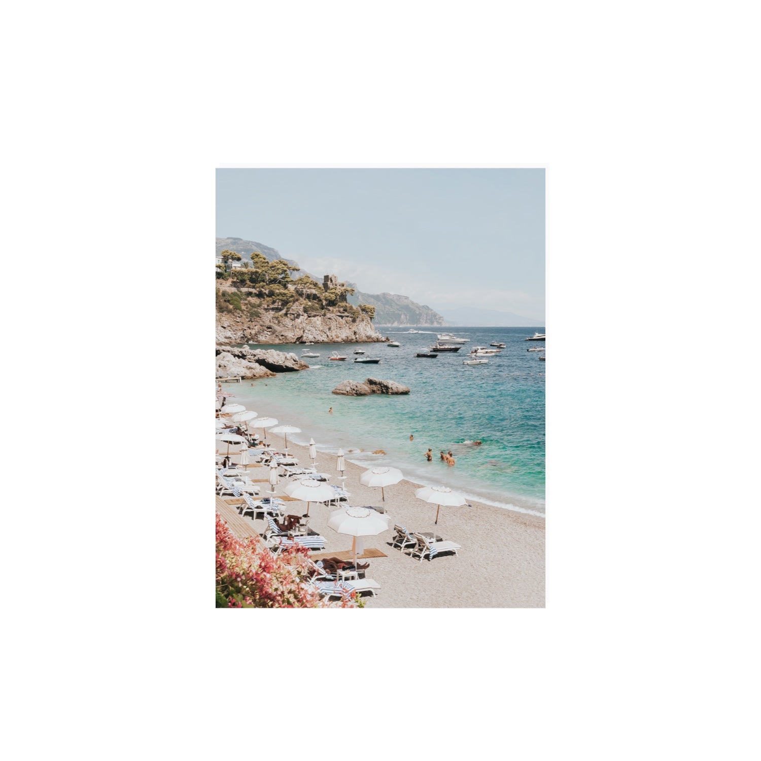 Seaview Refuge Amalfi coastal wall art 12 x 16 in unframed fine art canvas