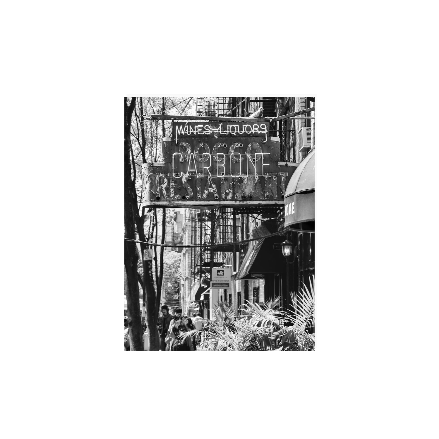 Paparazzi To Pasta New York NYC Black & White wall art 12 x 16 in unframed fine art canvas