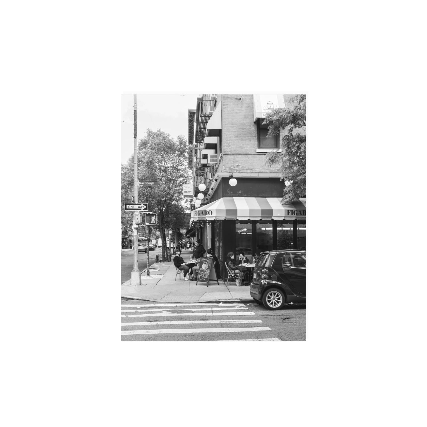 Figaro New York NYC Black & White wall art 12 x 16 in unframed fine art canvas