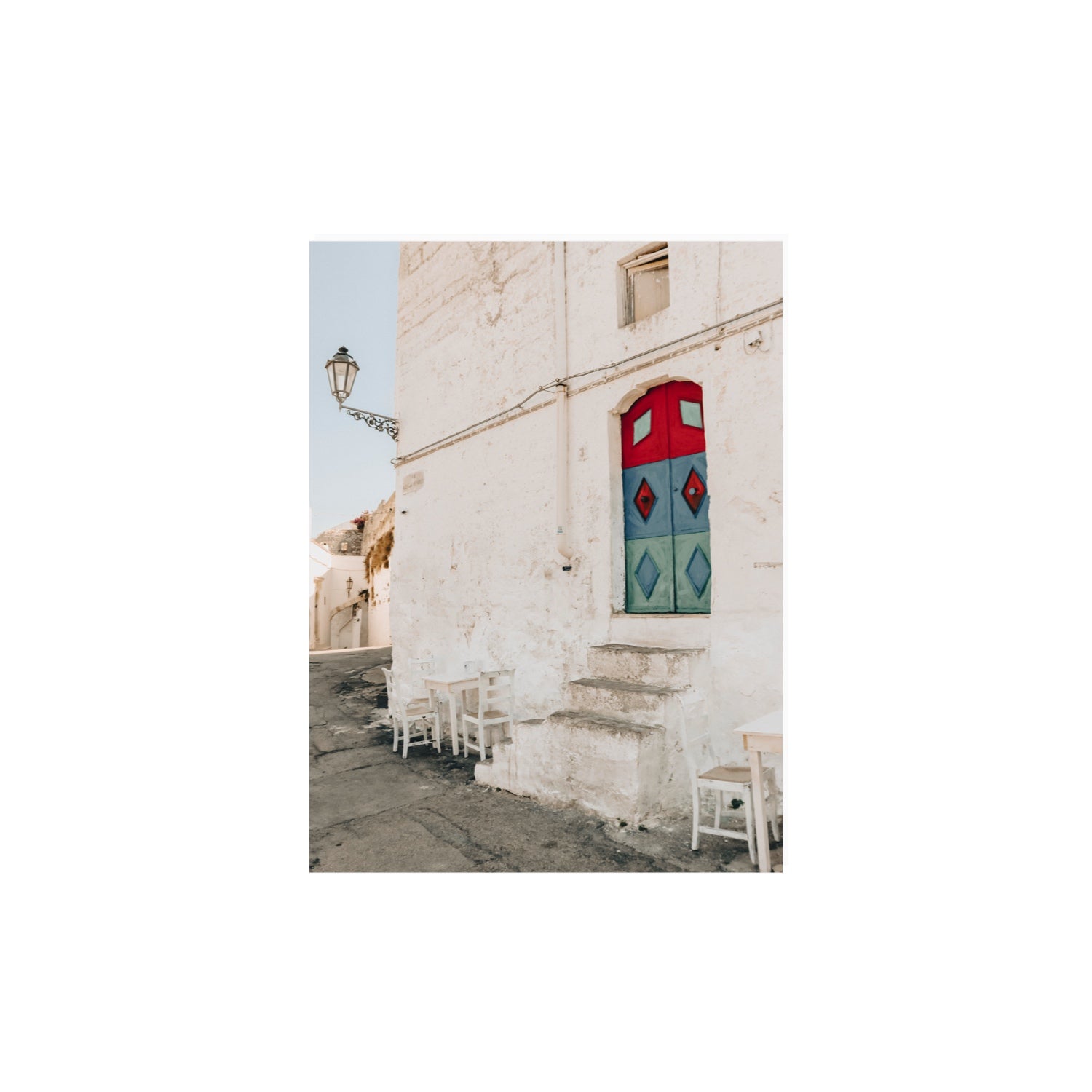 Doorway Delight Puglia Ostuni wall art 12 x 16 in unframed fine art canvas