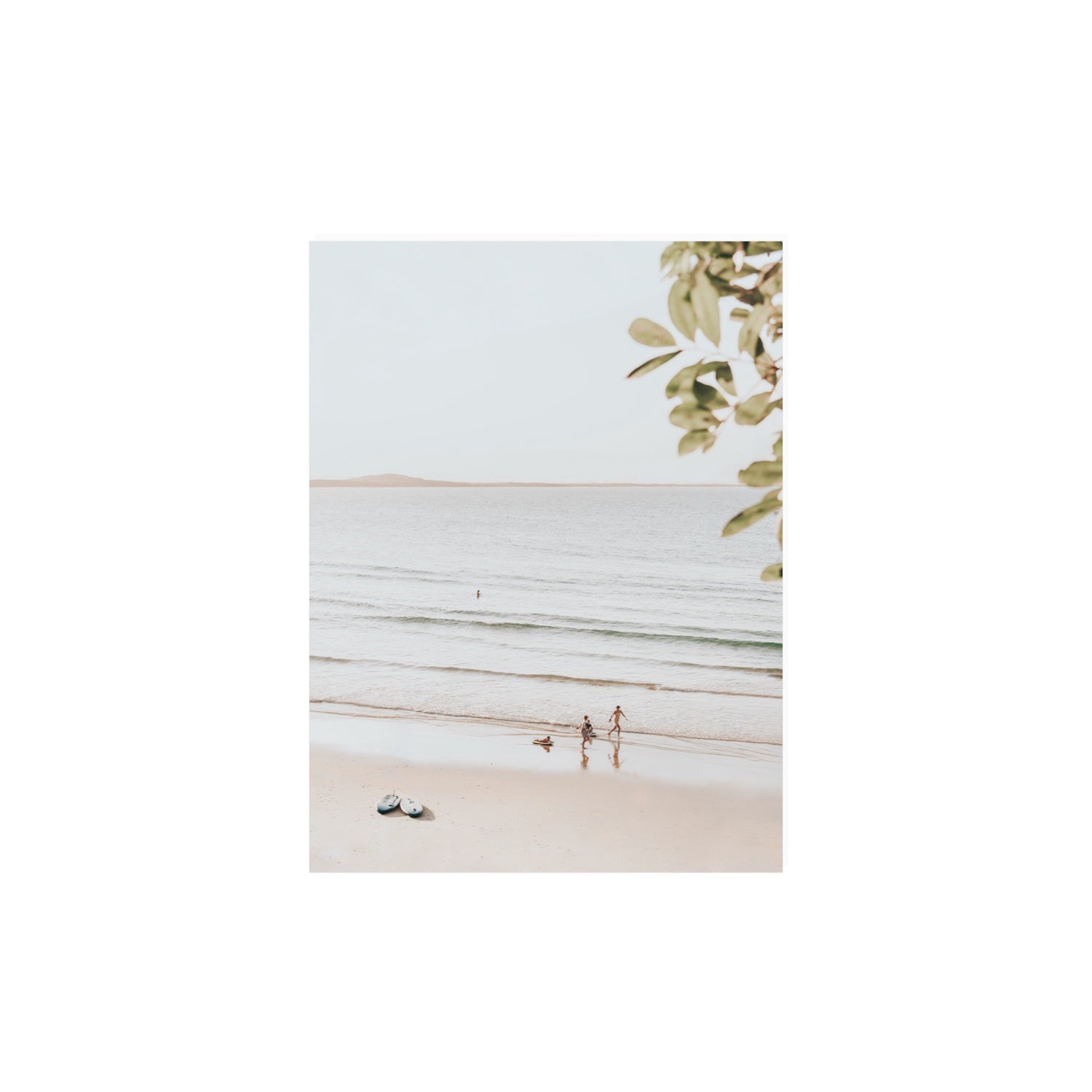 Walking On Sunshine fine art print, Noosa, Australia, coastal scenes artwork, 12 x 16 in, Unframed, Fine Art Canvas