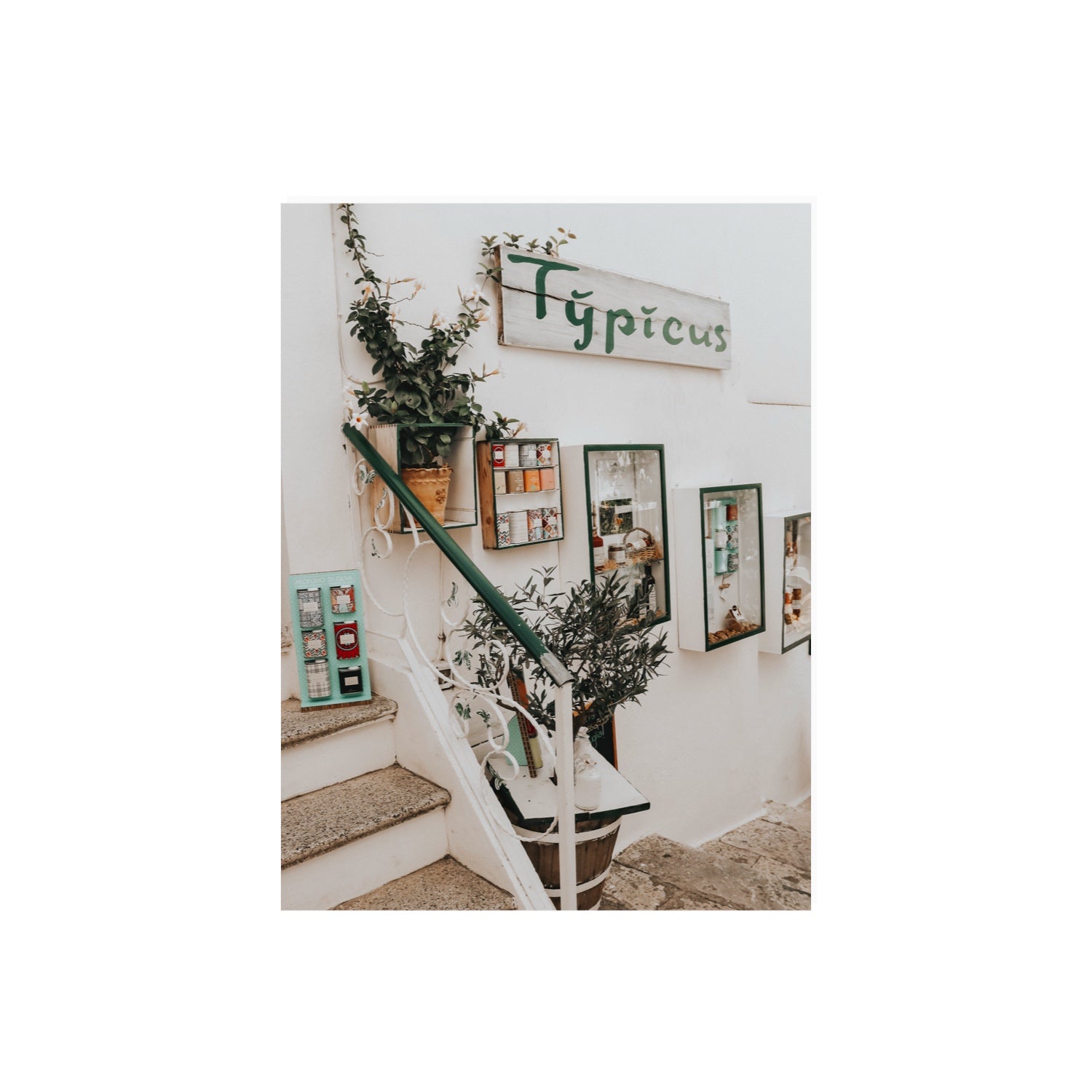 Il Negozio Puglia Ostuni wall art 18 x 24 in unframed fine art canvas