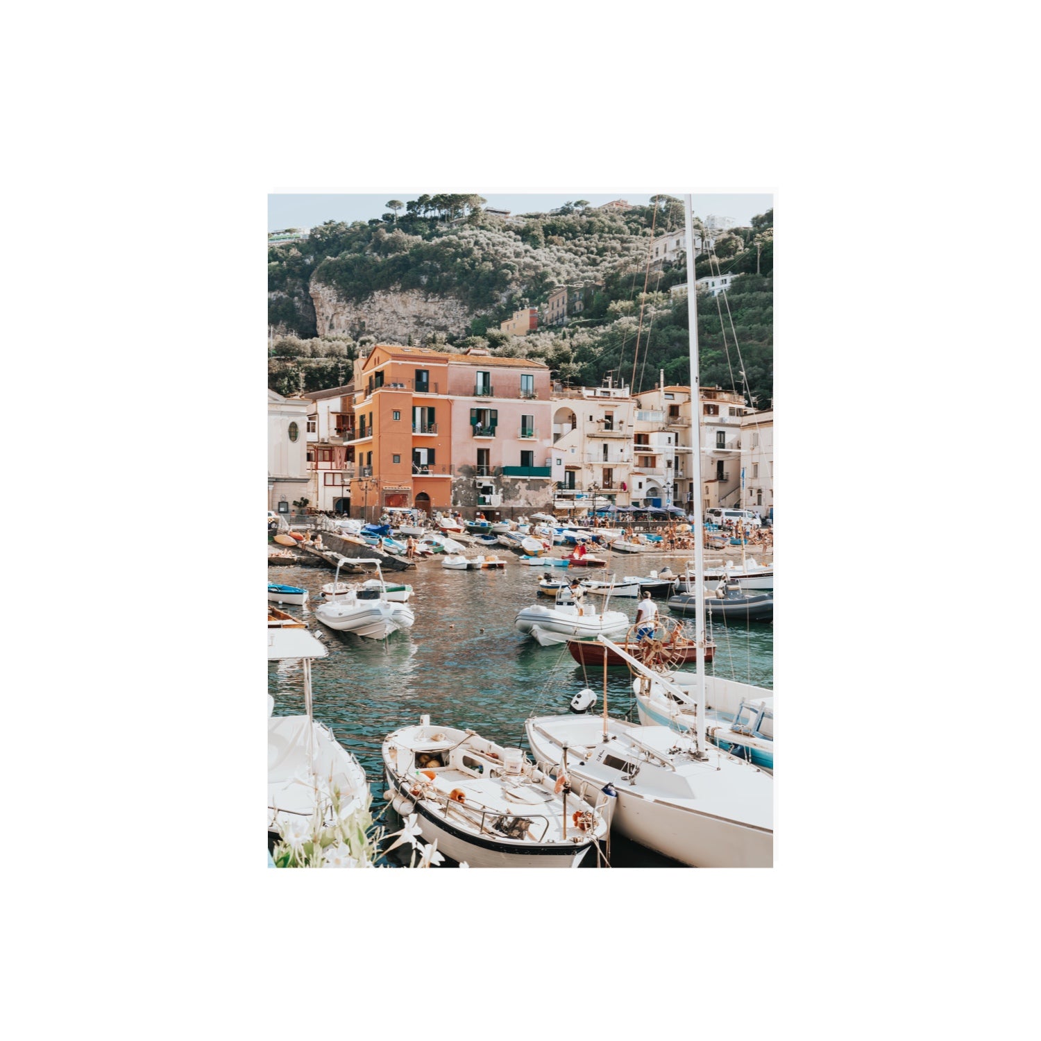 Marina Grande Sorrento coastal Italian wall art 18 x 24 in unframed fine art canvas