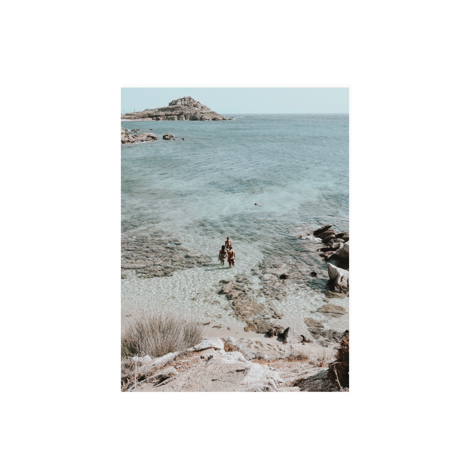 Island Life Mykonos coastal Greek island wall art 18 x 24 in unframed fine art canvas
