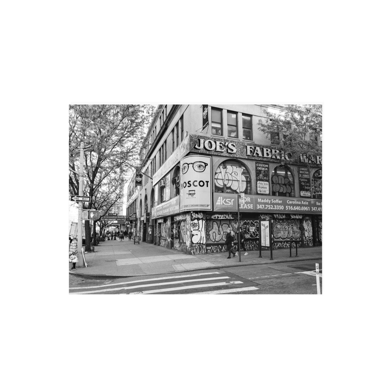 Wall Poetry New York NYC Black & White wall art 18 x 24 in unframed fine art canvas