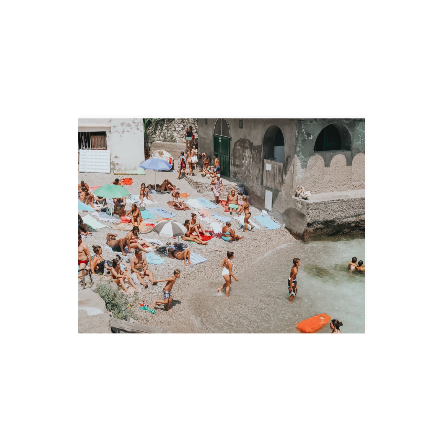 Heatwave Capri beach coastal wall art 18 x 24 in unframed fine art canvas