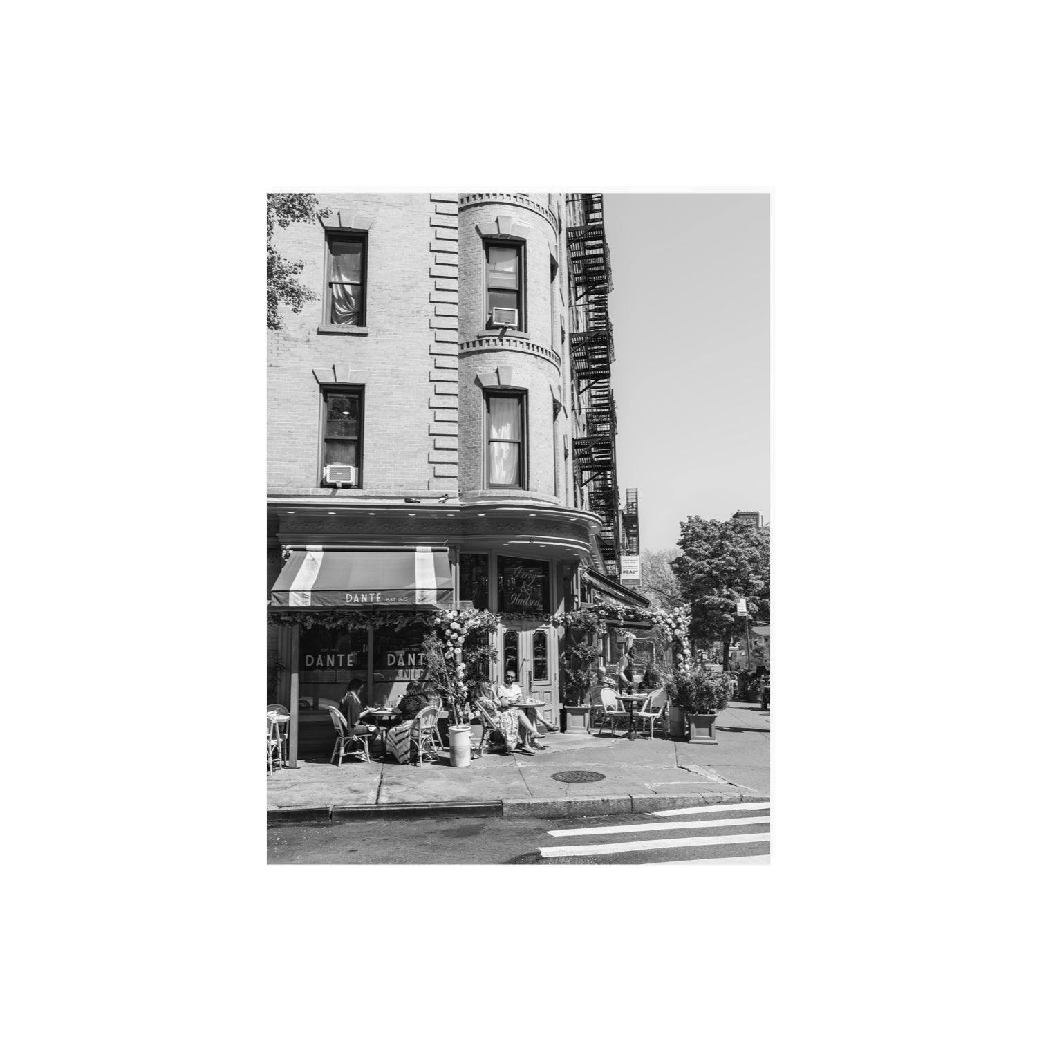 Sunny Soiree New York NYC Black & White wall art 18 x 24 in unframed fine art canvas