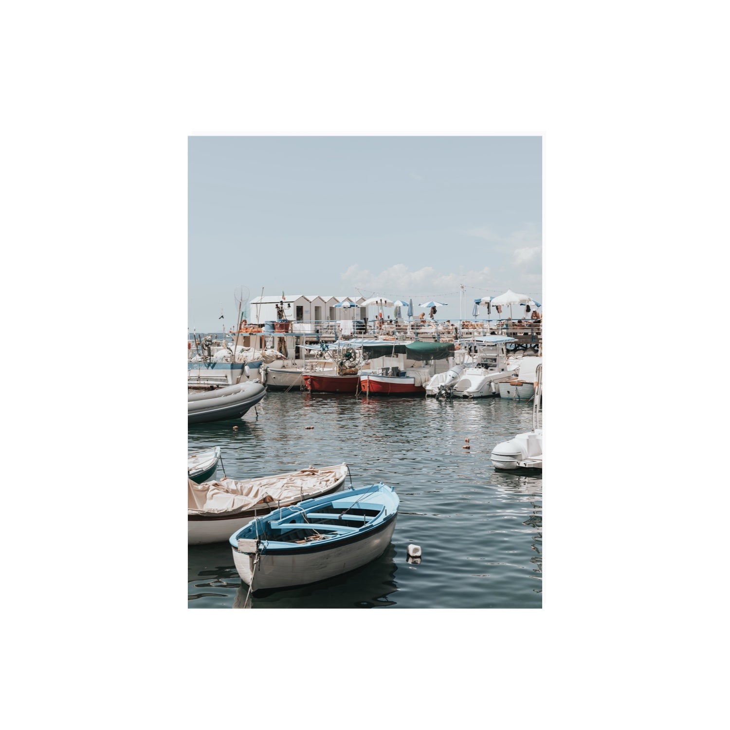Harbour Hues Sorrento coastal Carousel wall art 18 x 24 in unframed fine art canvas