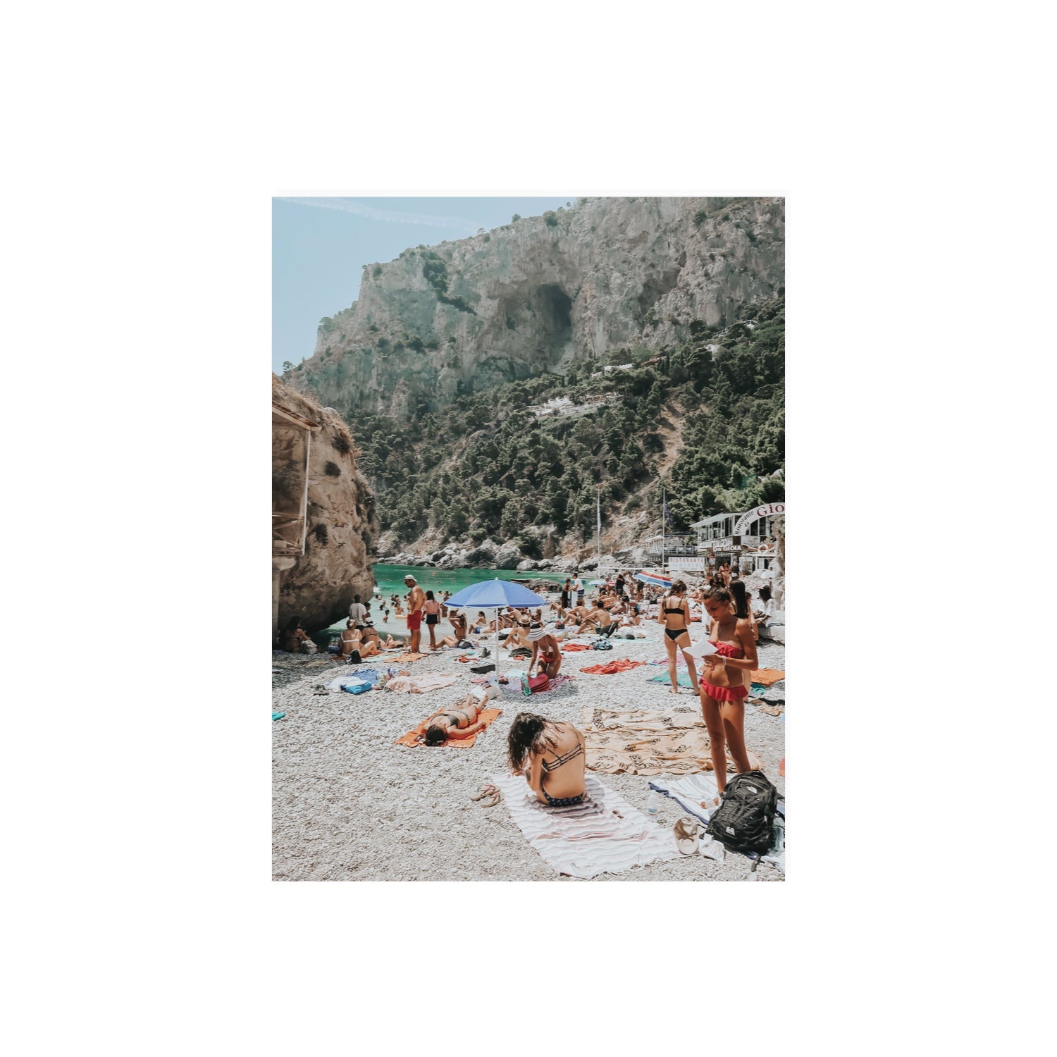 Marina Piccola Capri Mediterranean wall art 18 x 24 in unframed fine art canvas