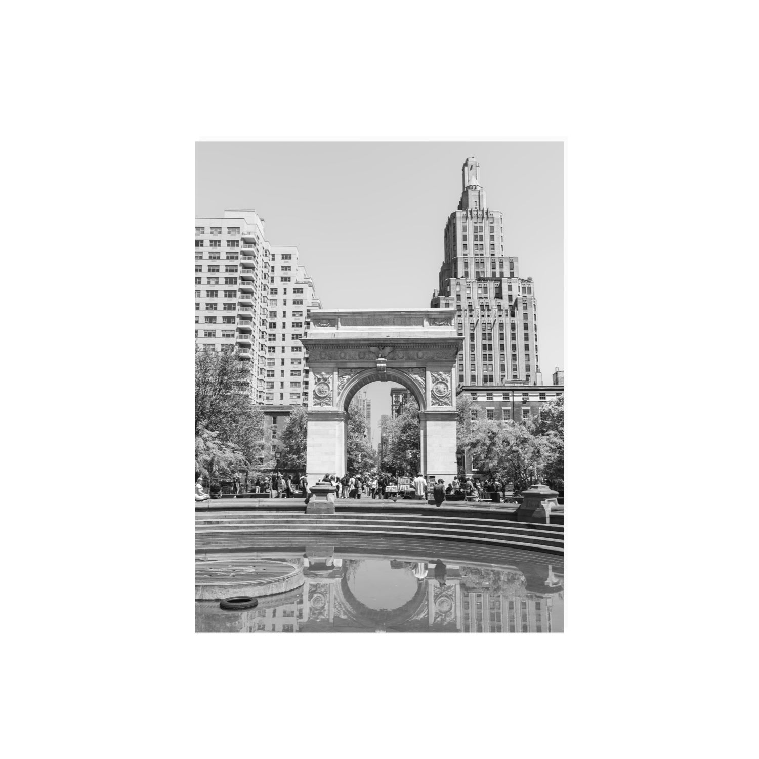 Washington Skyline New York NYC Black & White wall art 18 x 24 in unframed fine art canvas